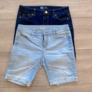 WONDER NATION BERMUDA DENIM (Jean) SHORTS BUNDLE SIZE 12